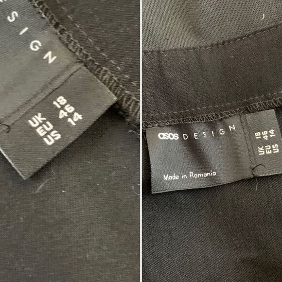 ASOS Design Cutout Halter Midi Dress Black Size 14 - Picture 10 of 12